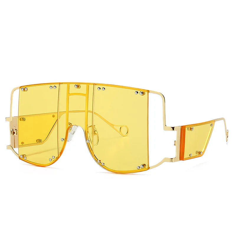 Oversized Mirrored Square Sunglasses