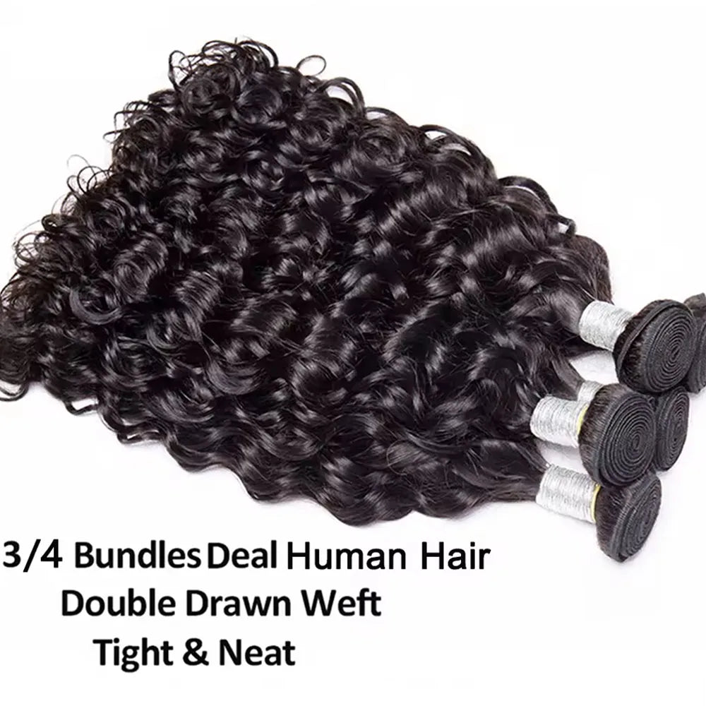 Natural Brazilian Deep Curly Human Hair Bundles for Women