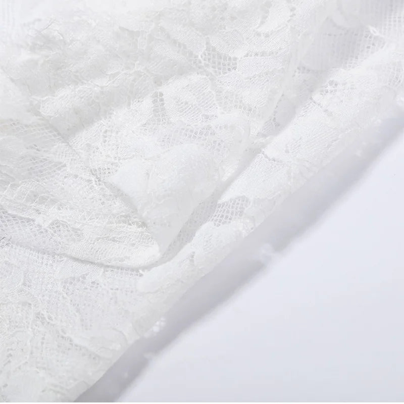 Elegant Lace Trim Two Piece Wide Leg Pant Set for Women
