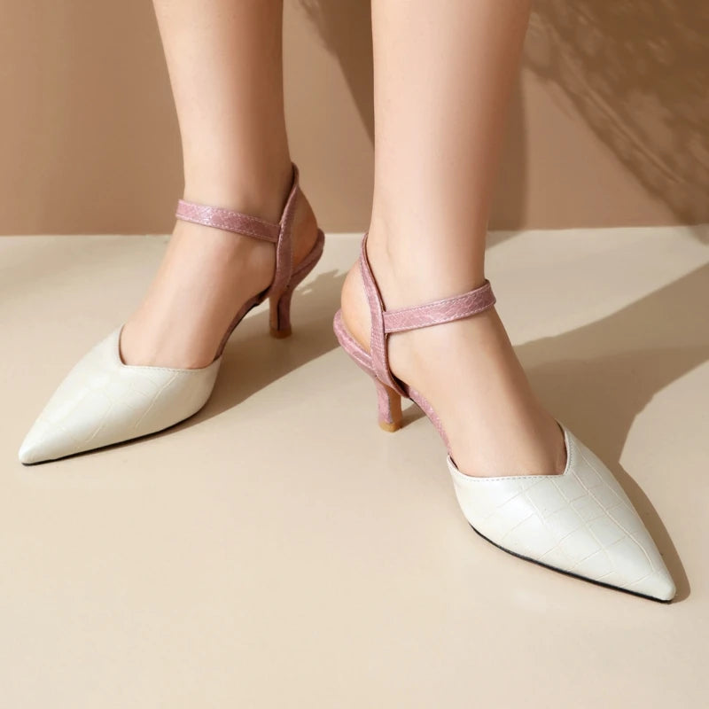 Stylish Buckle Strap High Heel Sandals