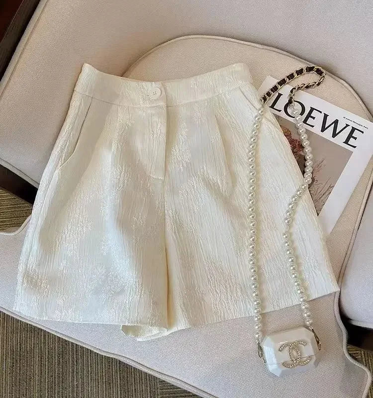 Soft High Waisted Relaxed Fit Casual Shorts For Women