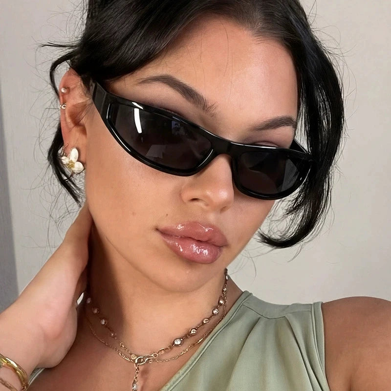 Y2K Wraparound Rectangle Sunglasses