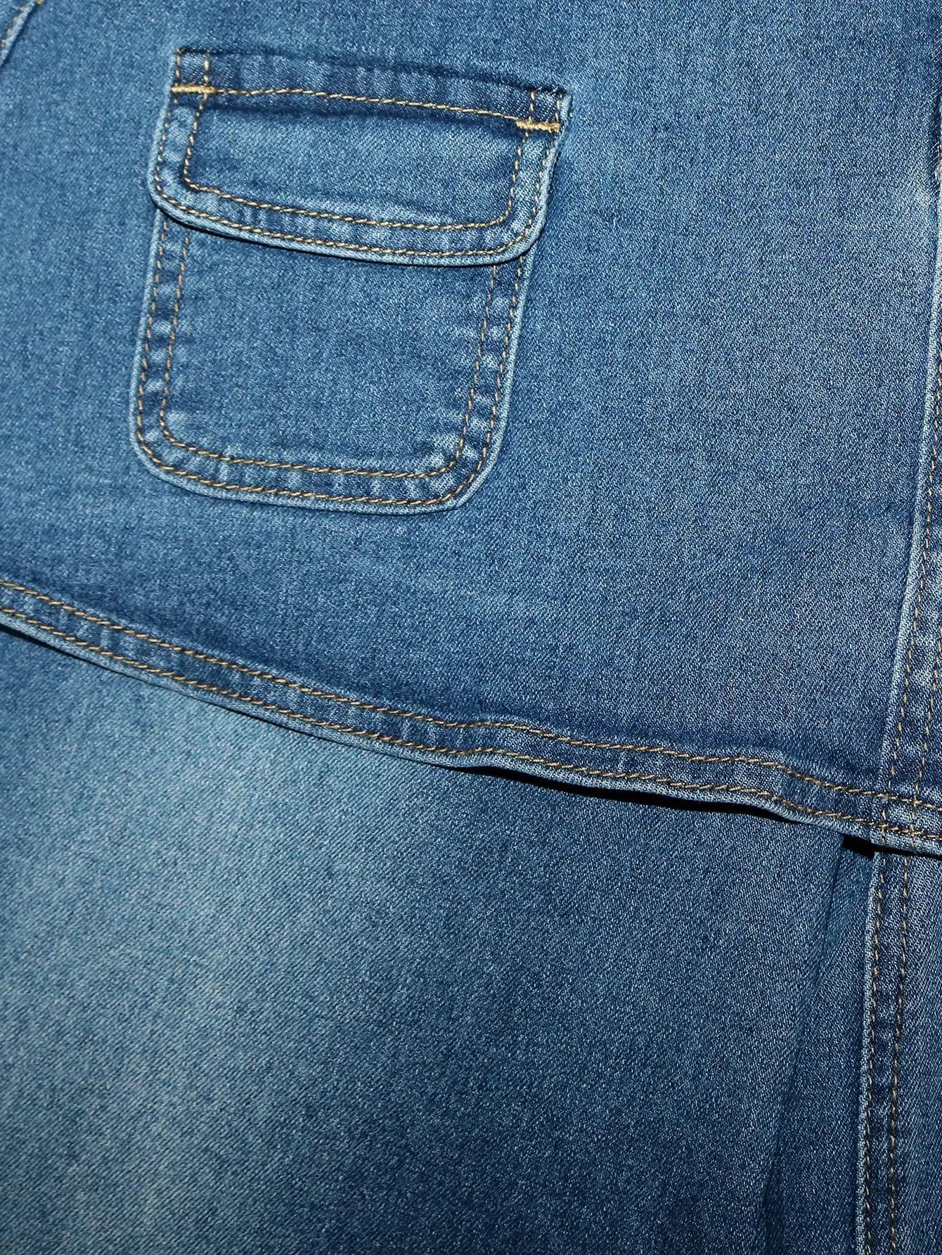 High Waisted Wide Leg Denim Jeans With Detachable Skirt For Women
