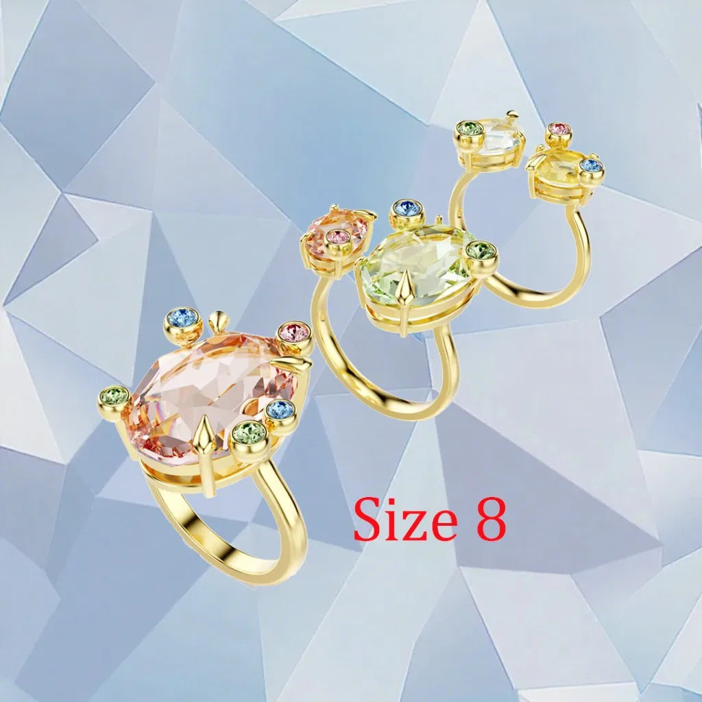 Gold Plated Zirconia Crystal Pendant Set for Women