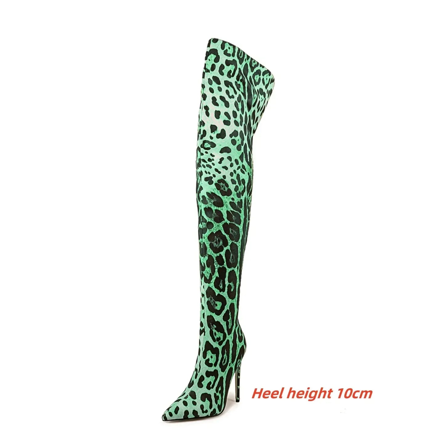 Sexy Striped Back Zip Over-the-Knee Boots for Women