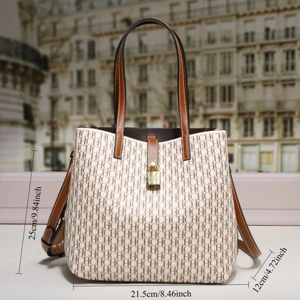 Classic PU Bucket Crossbody Handbag