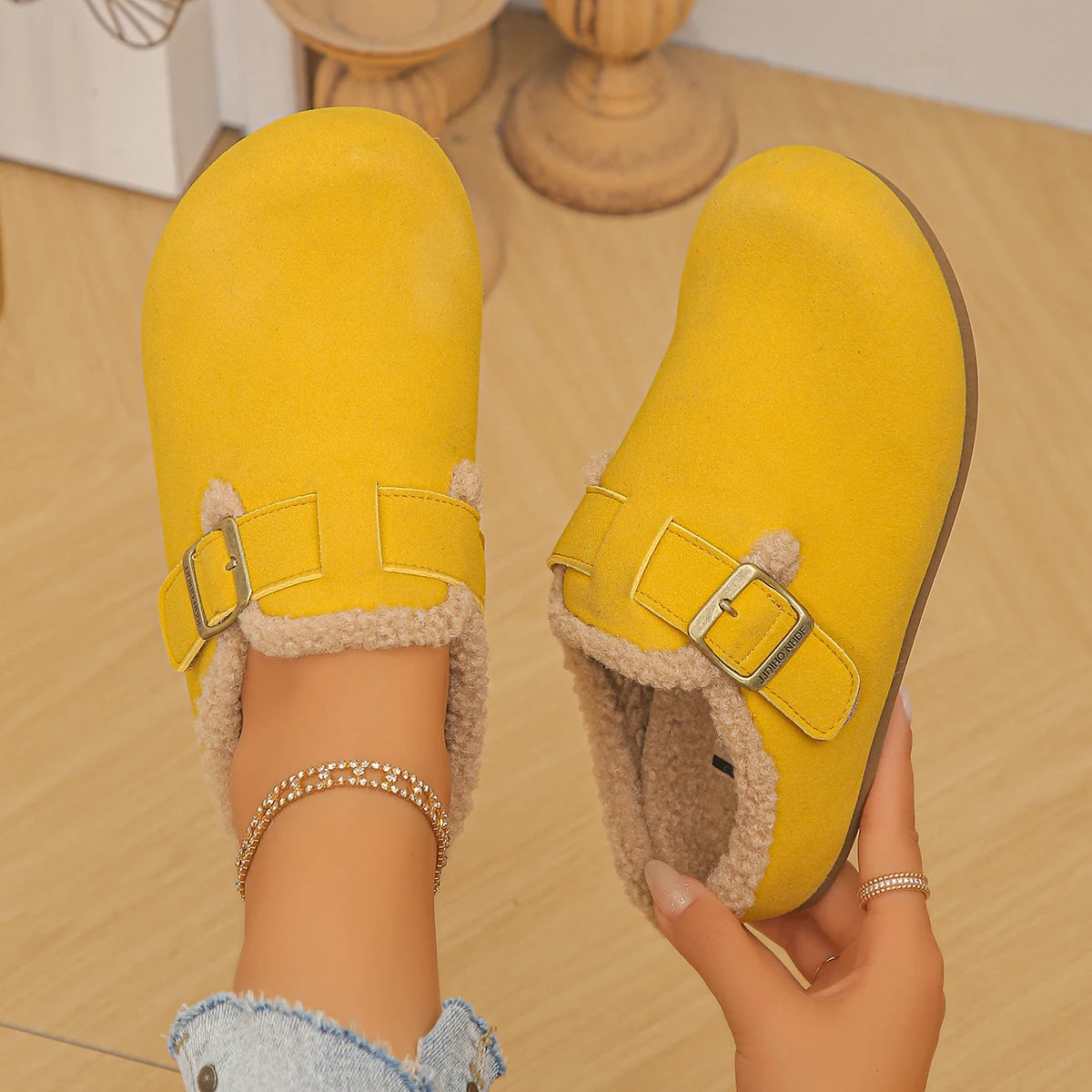 Indoor Thick Sole Cotton Platform Slippers for Women