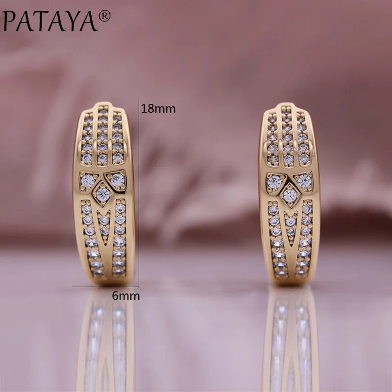 Rose Gold Cubic Zirconia Drop Earrings
