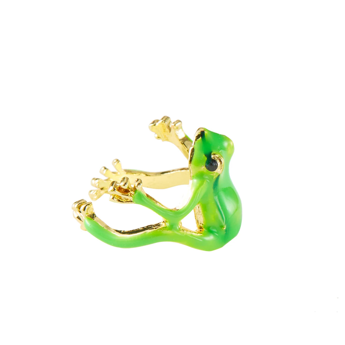 Adjustable Green Tree Frog Ring