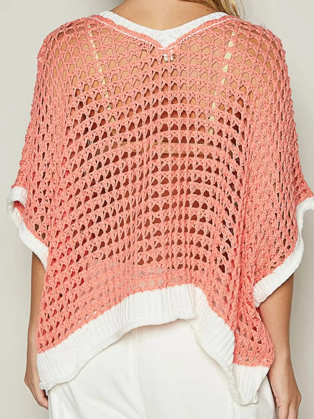Casual Crochet Hollow Out Daisy Embroidery Top for Women