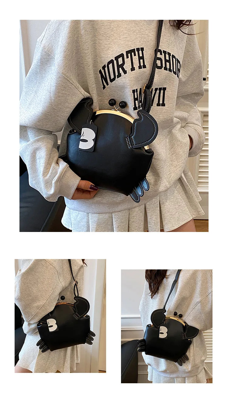 Crab Crossbody Handbag With Coin Purse