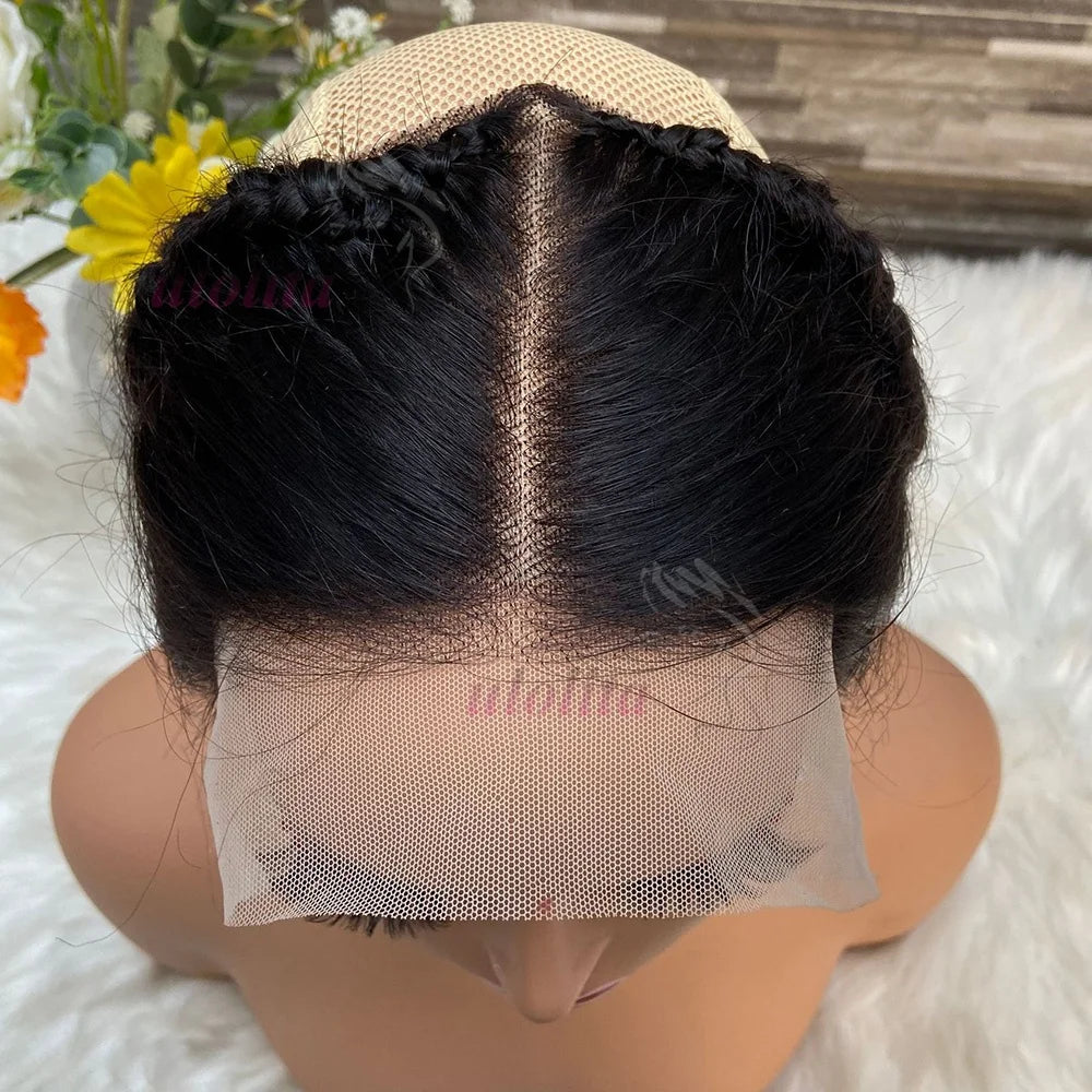 Braided Straight Lace Frontal Human Hair Wig for Women