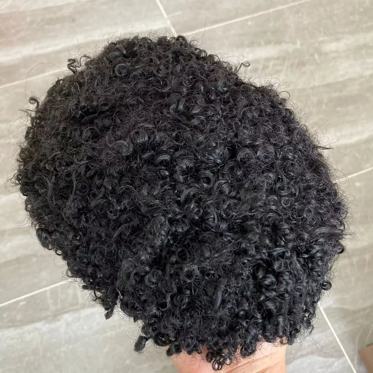Undetectable Kinky Curly Human Hair Toupee for Women