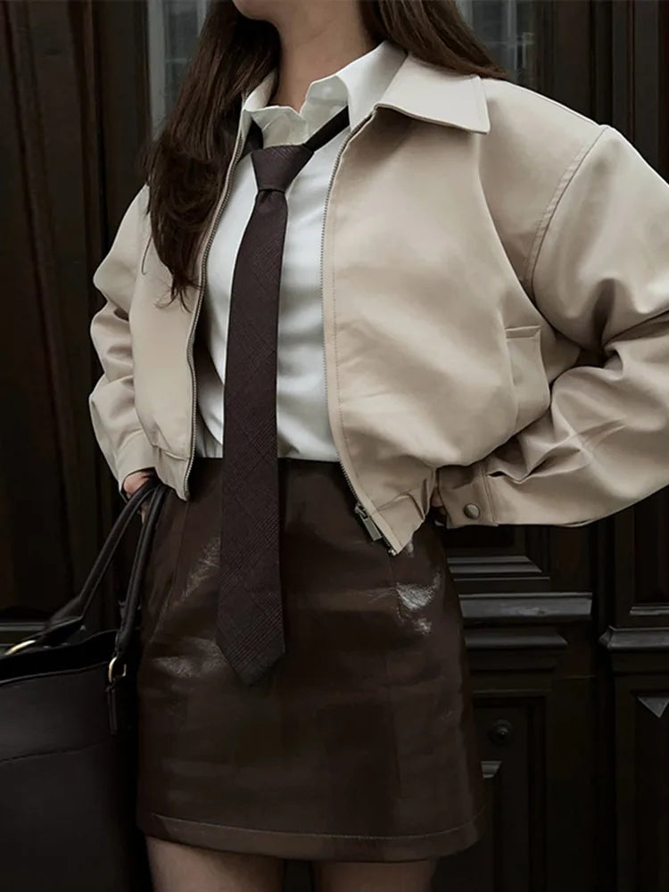 Autumn Zip Jacket And Shorts Set