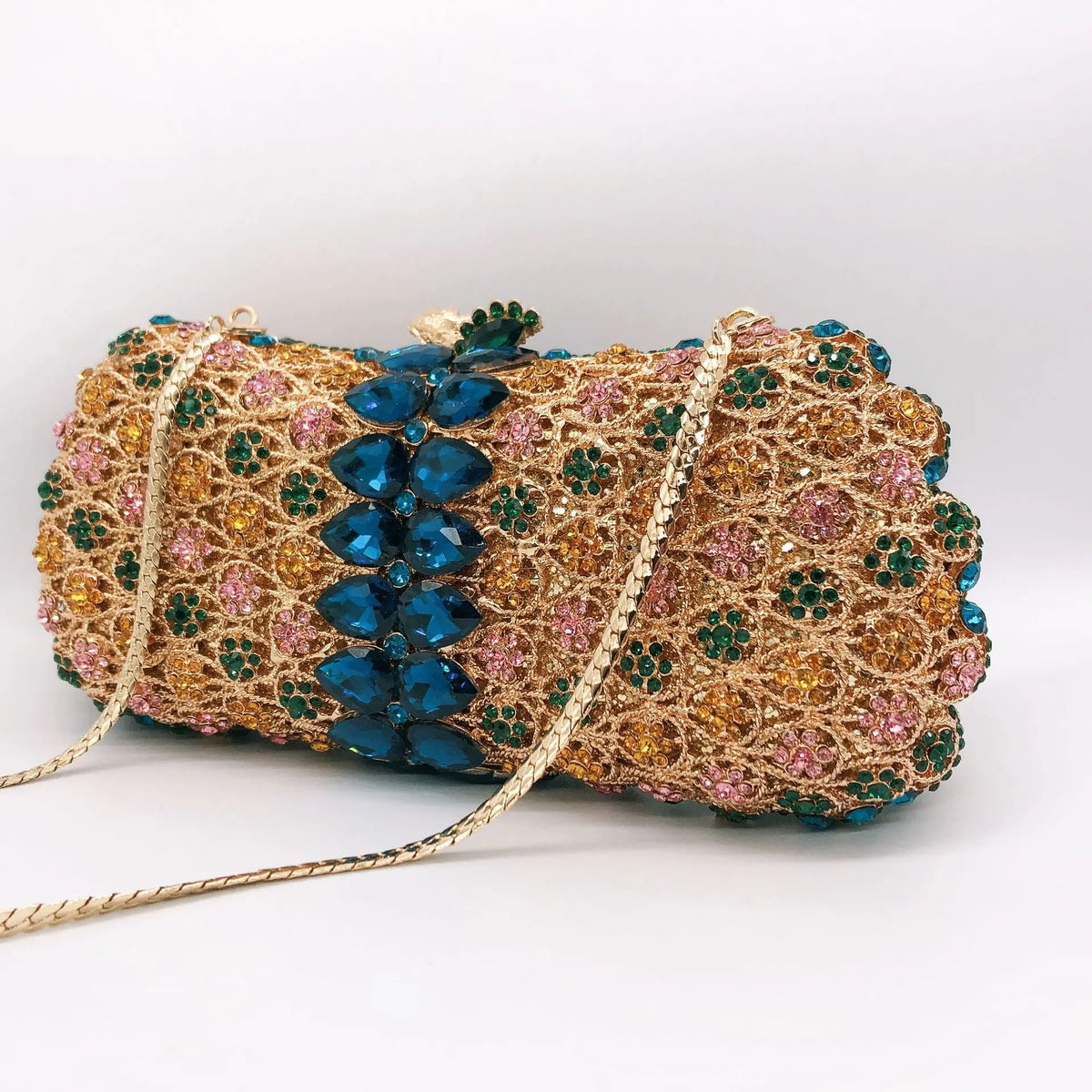Hollow Rhinestone Evening Clutch Handbag for Women