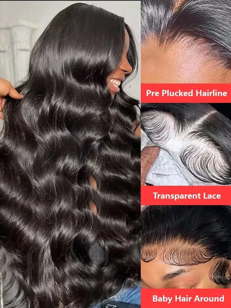 Long Body Wave Glueless HD Lace Front Wig for Women