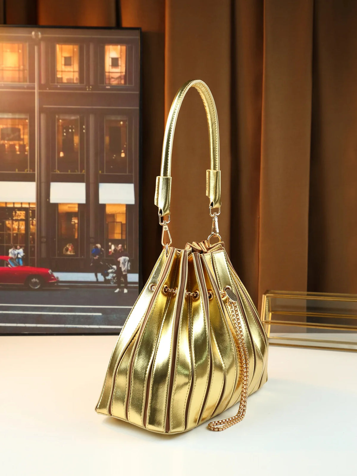 Women's Handbag Luxury Brand Shiny Leather Shiny Fashion Women's Single Shoulder Bag Personalized Fashionable Casual Women's Bag
