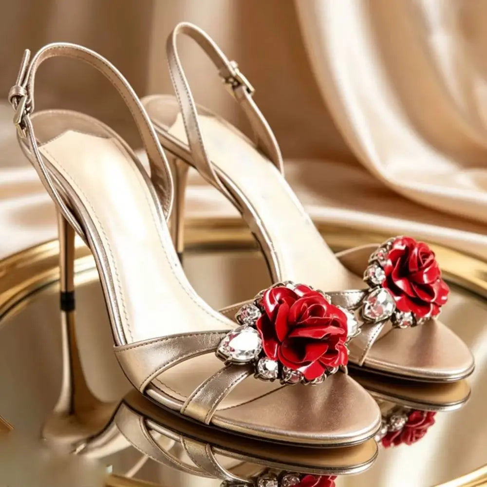 Crystal Slingback Stiletto Sandals