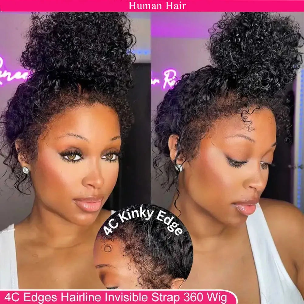 Deep Wave Glueless Human Hair Lace Wig With Baby Hair For Women
