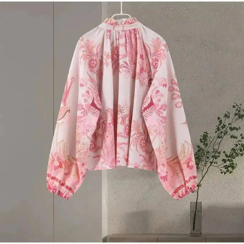 Casual Print Relaxed Fit Top and Shorts Set for Women