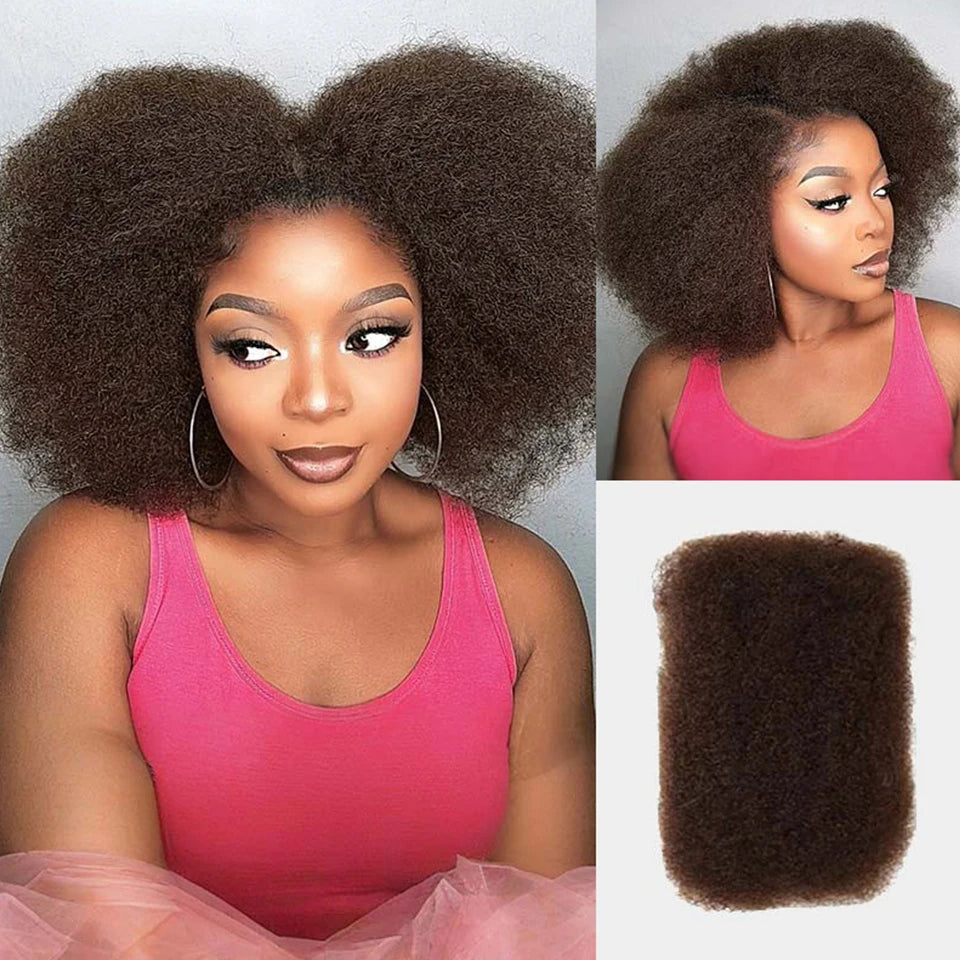 Premium Afro Kinky Bulk Human Hair Extensions for Women