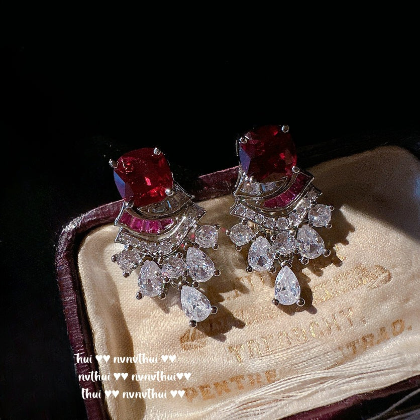Water Drop Cubic Zirconia Earring and Ring Set for Women