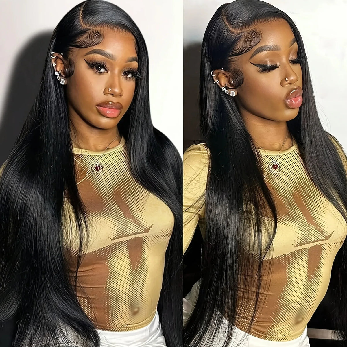 Glueless Straight Lace Front Human Hair Wig for Women