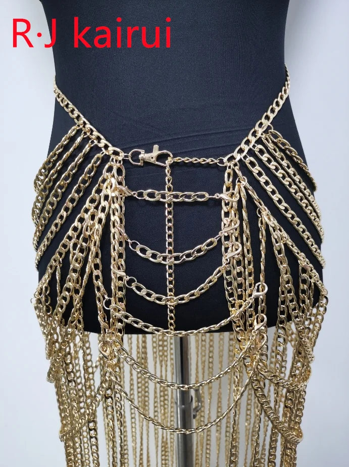 Elegant Delicate Gold Shoulder Chain Necklace for Women