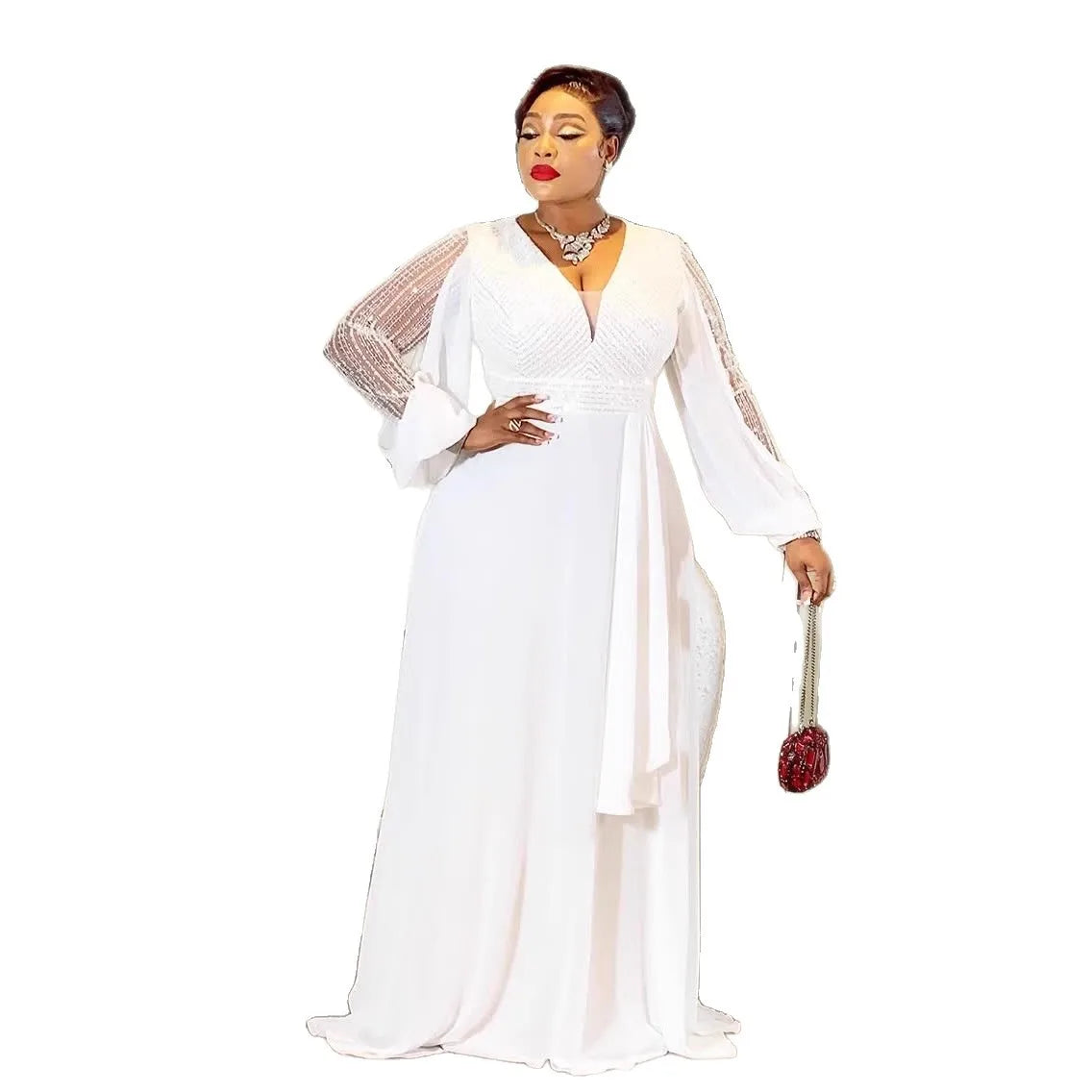 Elegant African Print Traditional Kaftan Dress for Women