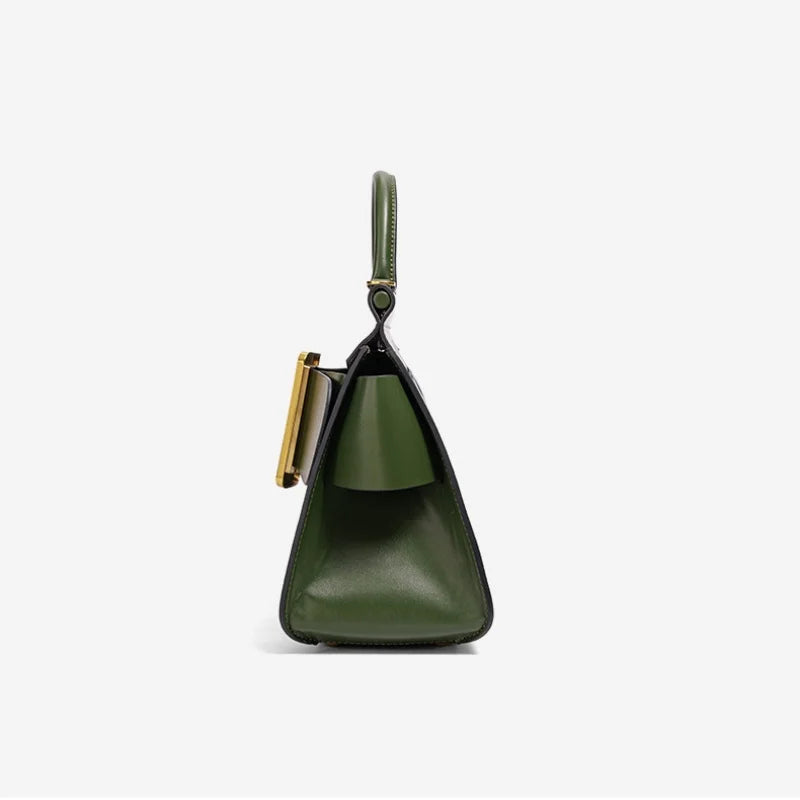 Structured Square Buckle Shoulder Bag