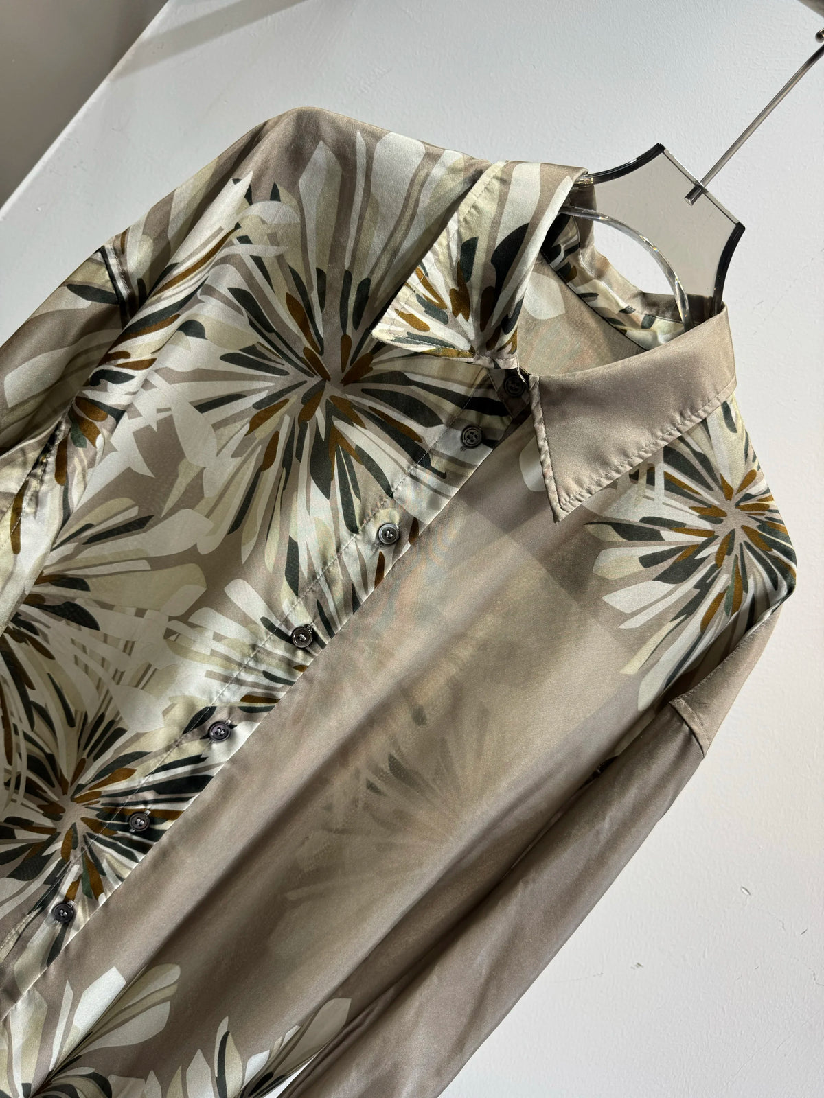 Loose Floral Print Silk Resort Five Piece Set for Women