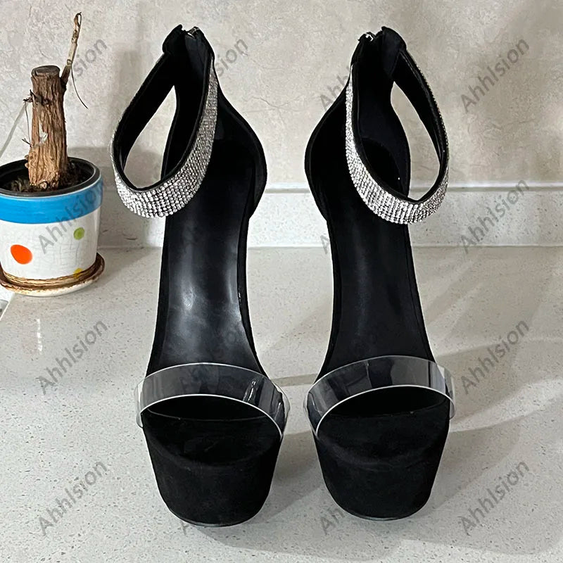 Elegant Pink Suede Stiletto Sandals with Zipper for Women