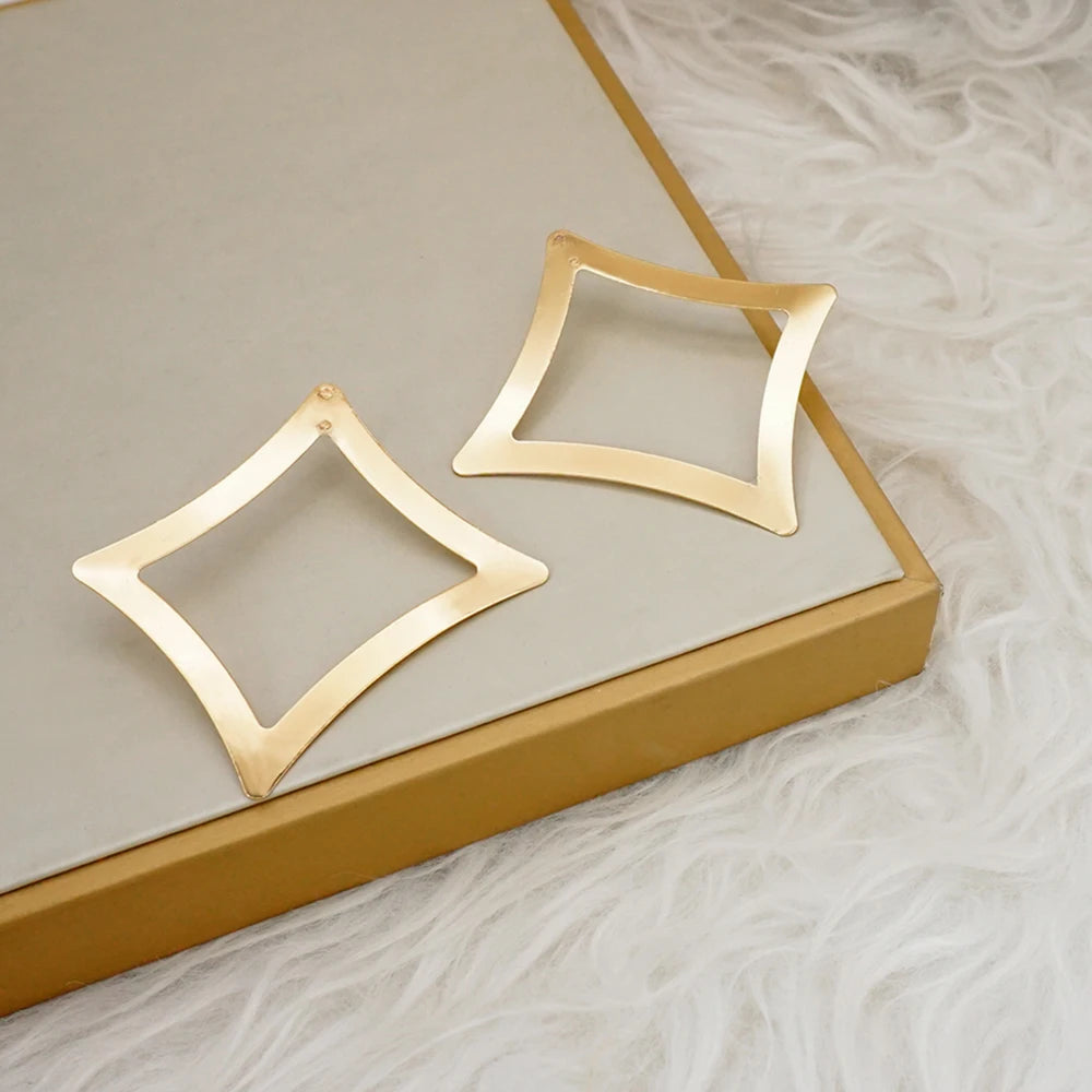 Fashion Jewelry Big Gold Color Round Geometric Earrings Dangle Drop Earrings For Women African Wedding Party Gifts