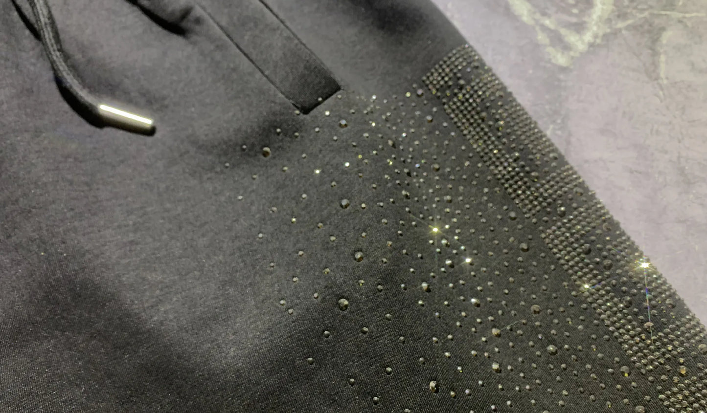 Fashion Diamonds Side Two Piece Sets Womens Outifits Casual Zipper Cardigan Autumn Tracksuit Hooded Tops and Long Pants Suits