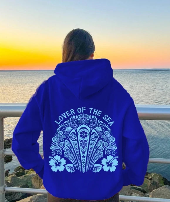 Women's Spring Autumn Hooded Sweatshirt Long Sleeve Pattern Embroidery Hoodie Pullover