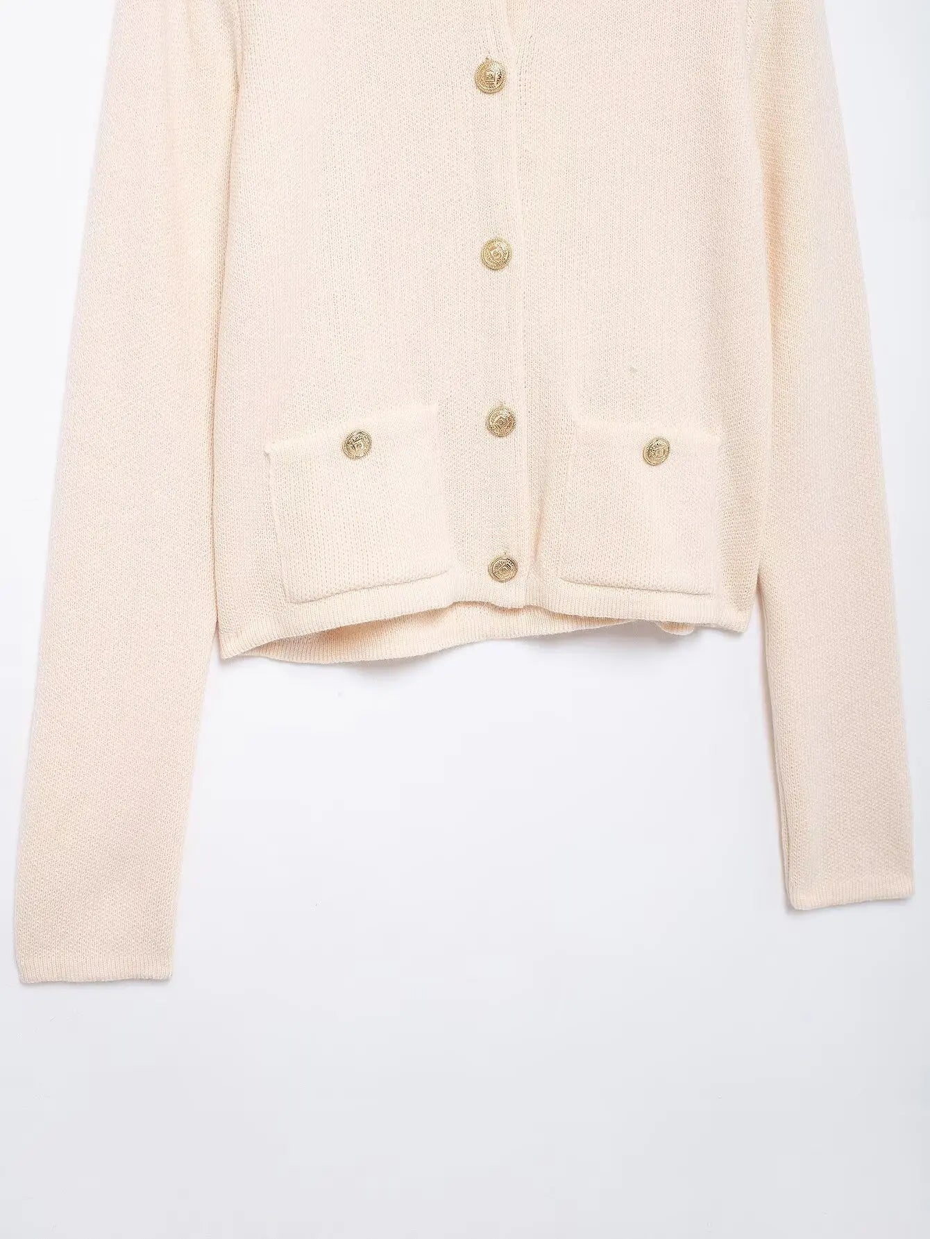 Winter Slim Knitted Cardigan with Button Details for Women