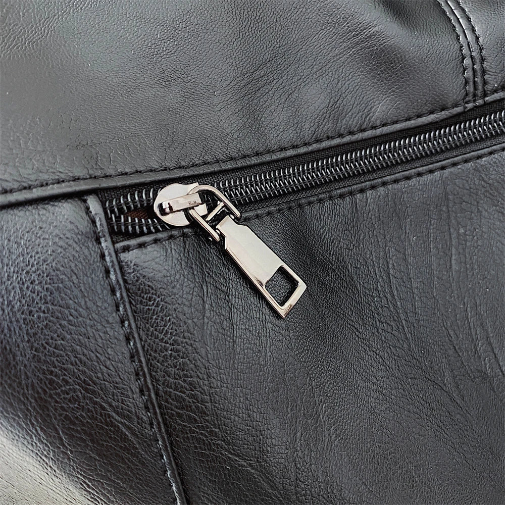 Oversized Leather Tote Bag With Dual Straps for Women