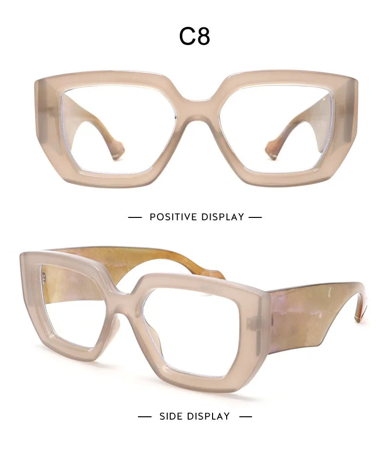 Retro Square Blue Light Blocking Glasses for Women