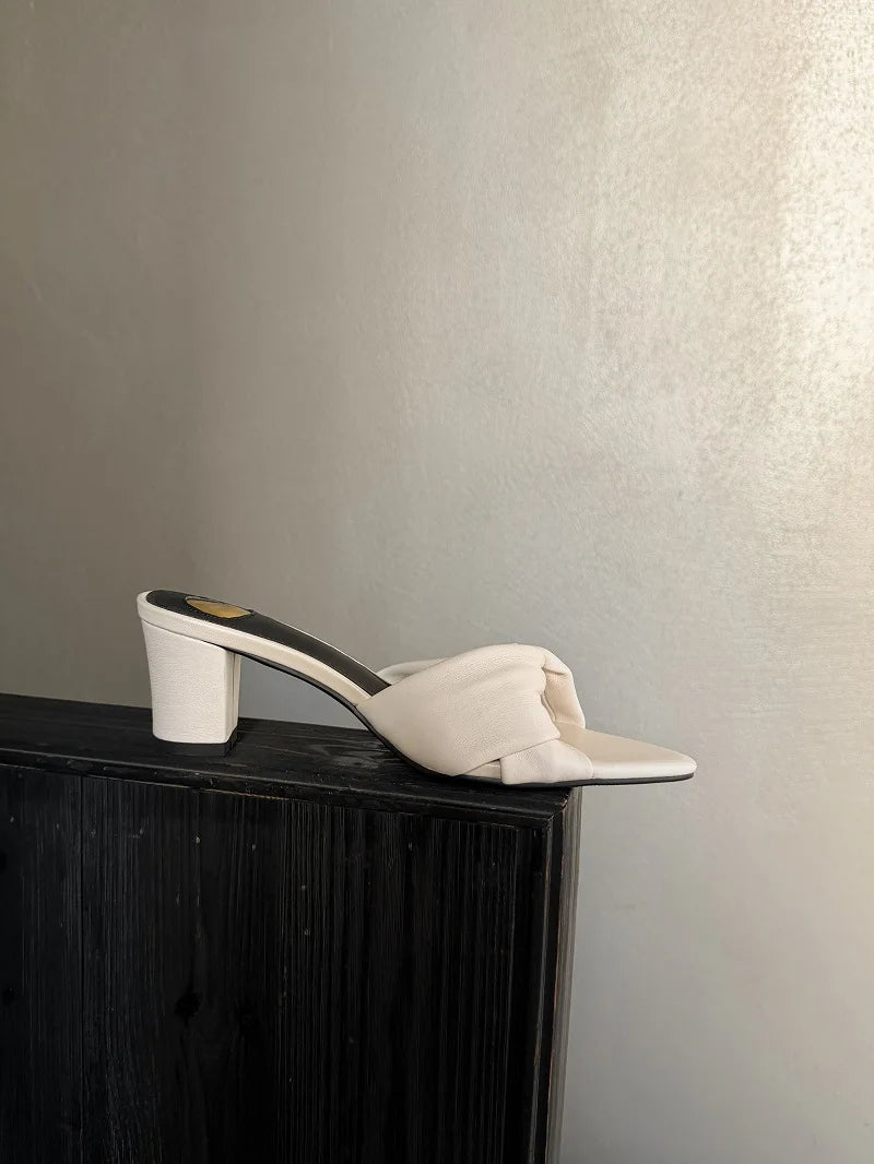 Genuine Leather Back Strap Summer Sandals for Women