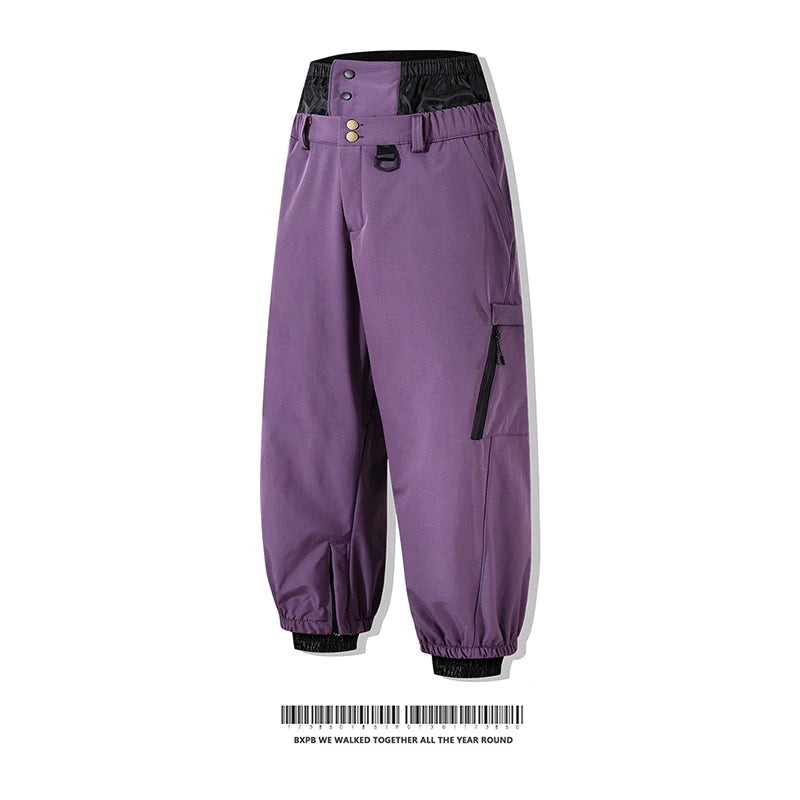 Waterproof Fleece-Lined Hooded Windbreaker Set for Women