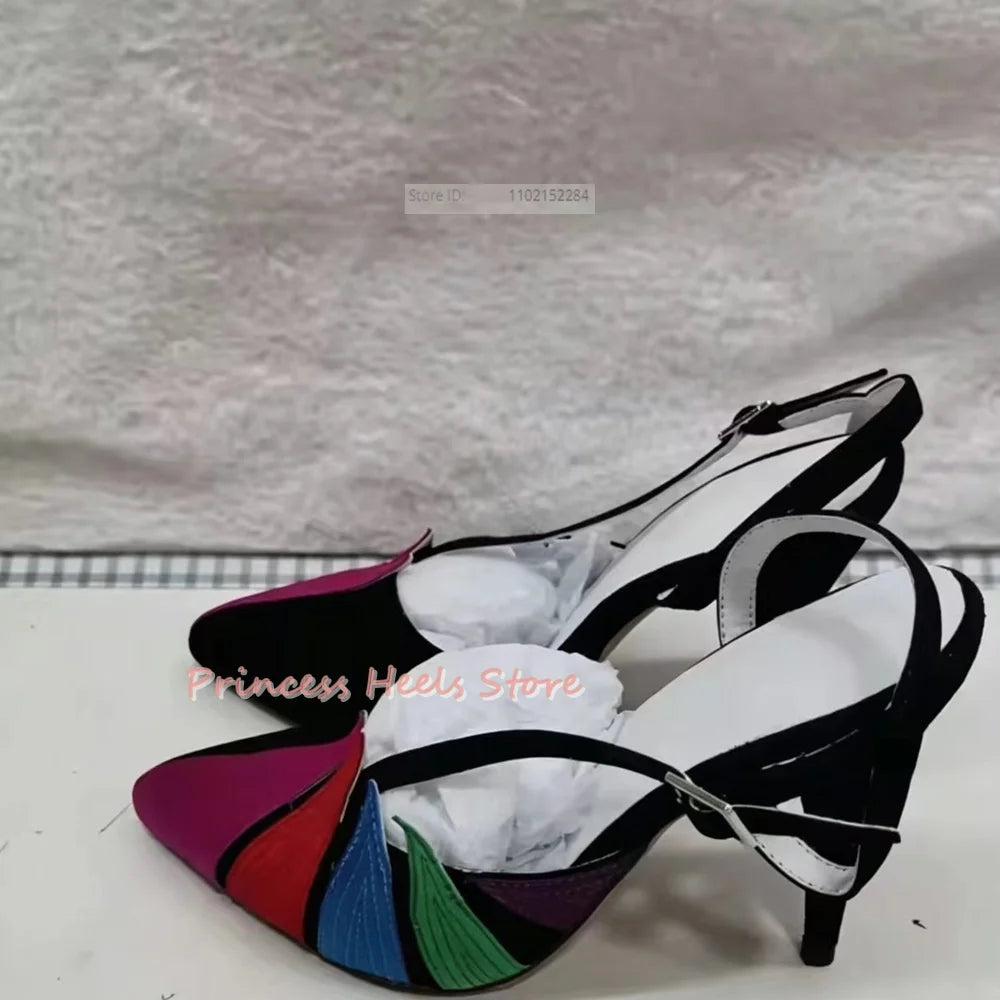 Genuine Leather Leaves Sandals With Ankle Strap For Women