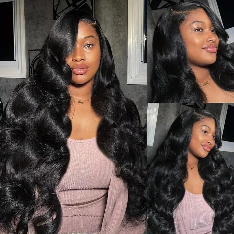 13x6 Glueless Natural Body Wave Human Hair Lace Wig for Women