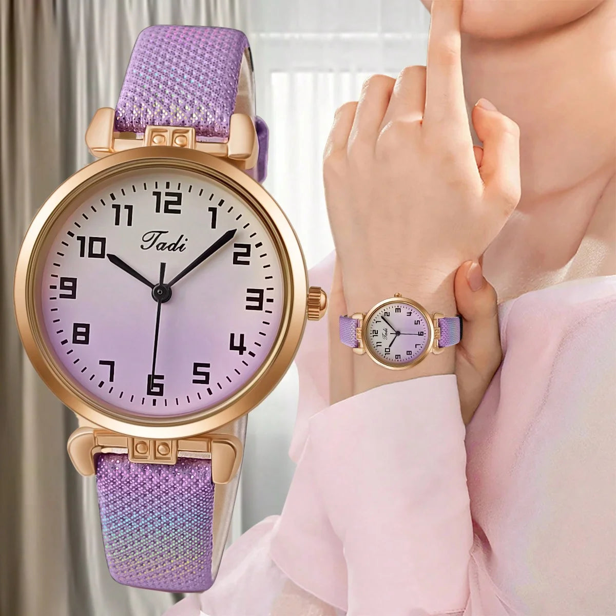Women's Leather Strap Quartz Watch