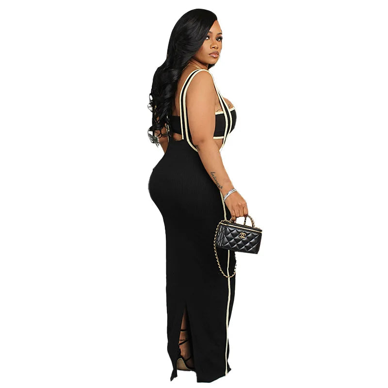 Sleeveless Top and Maxi Skirt Two Piece Set for Women