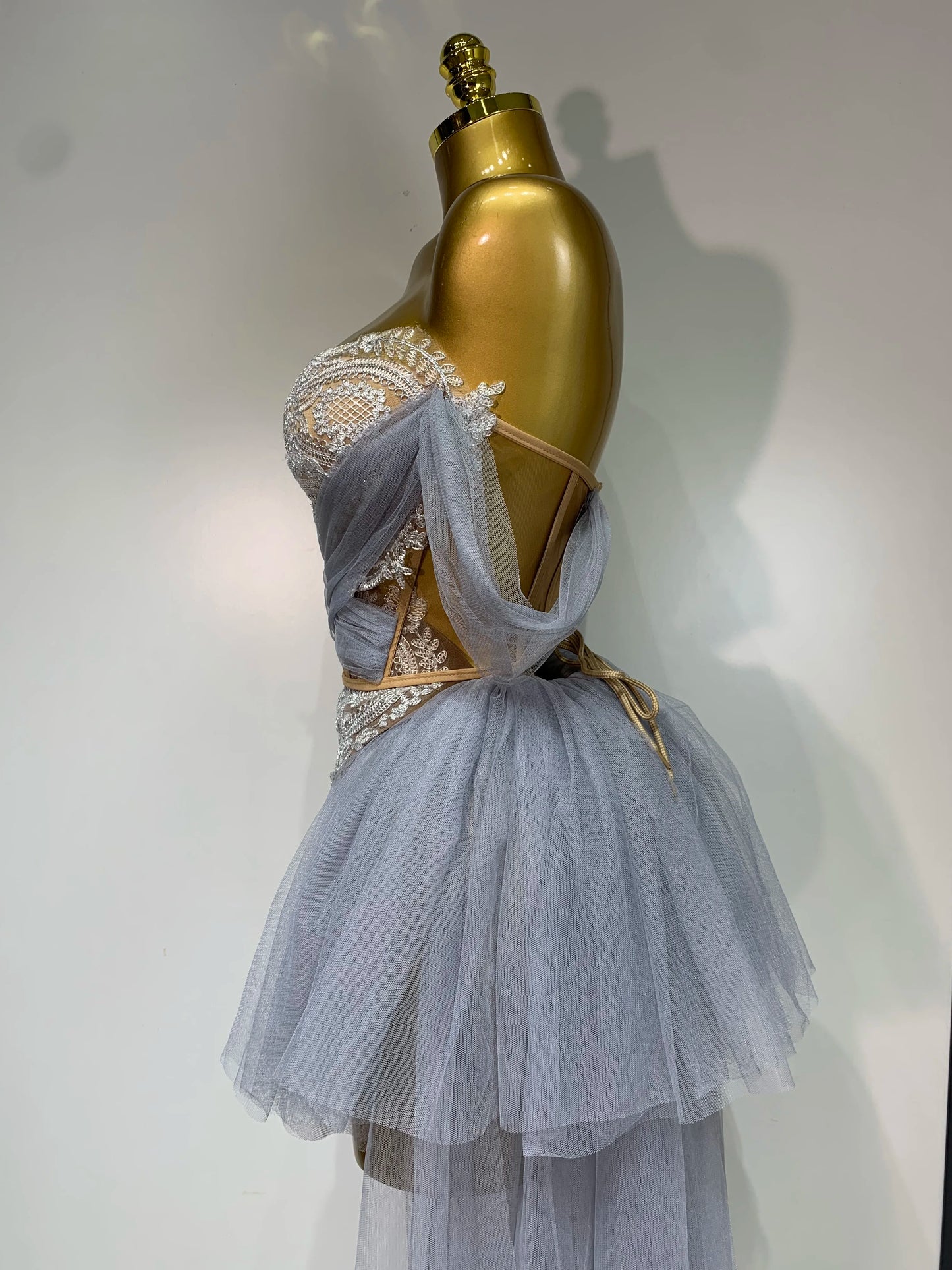 2025 New Arrived Sexy Cute Mesh Tops Skirt 2 PCS Set Women Celebrate Party Birthday Nightclub Performance Stage Show Outfit