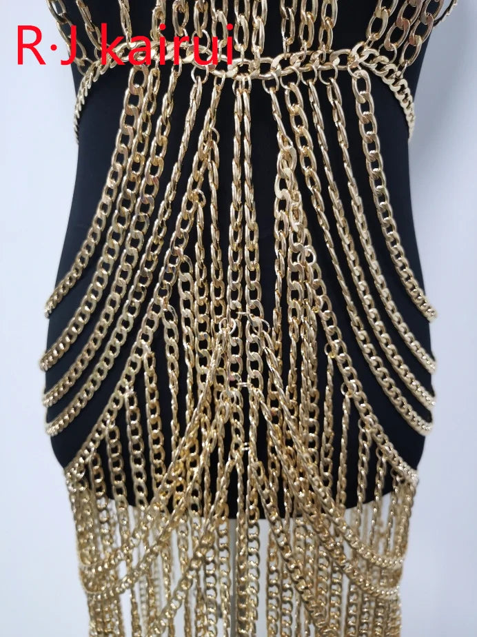 Elegant Delicate Gold Shoulder Chain Necklace for Women