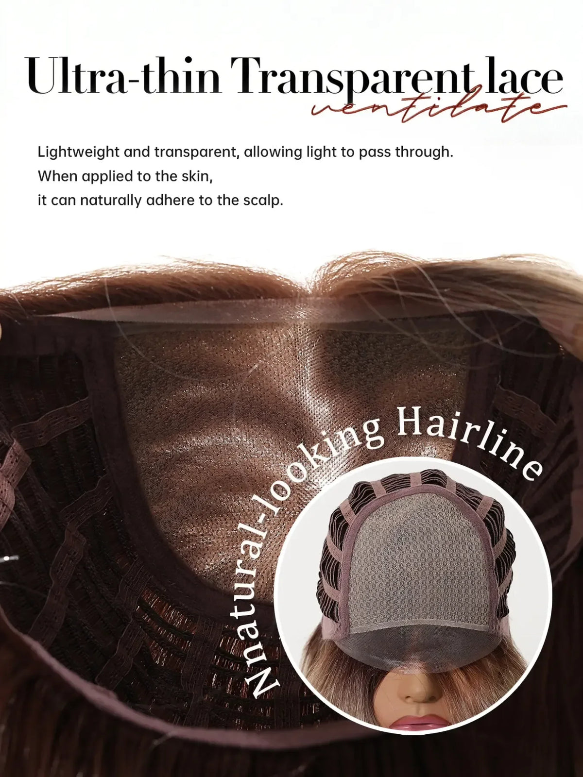Lightweight Heat Resistant Natural Straight Lace Front Wig for Women