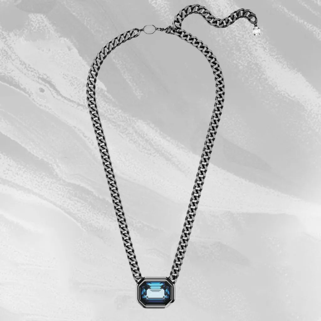 Elegant Mixed-Cut Crystal Necklace Set with Earrings for Women