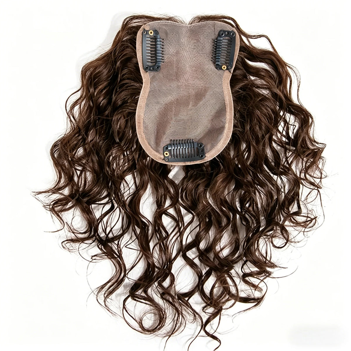 Wavy Silk Base Human Hair Topper With Clips for Women