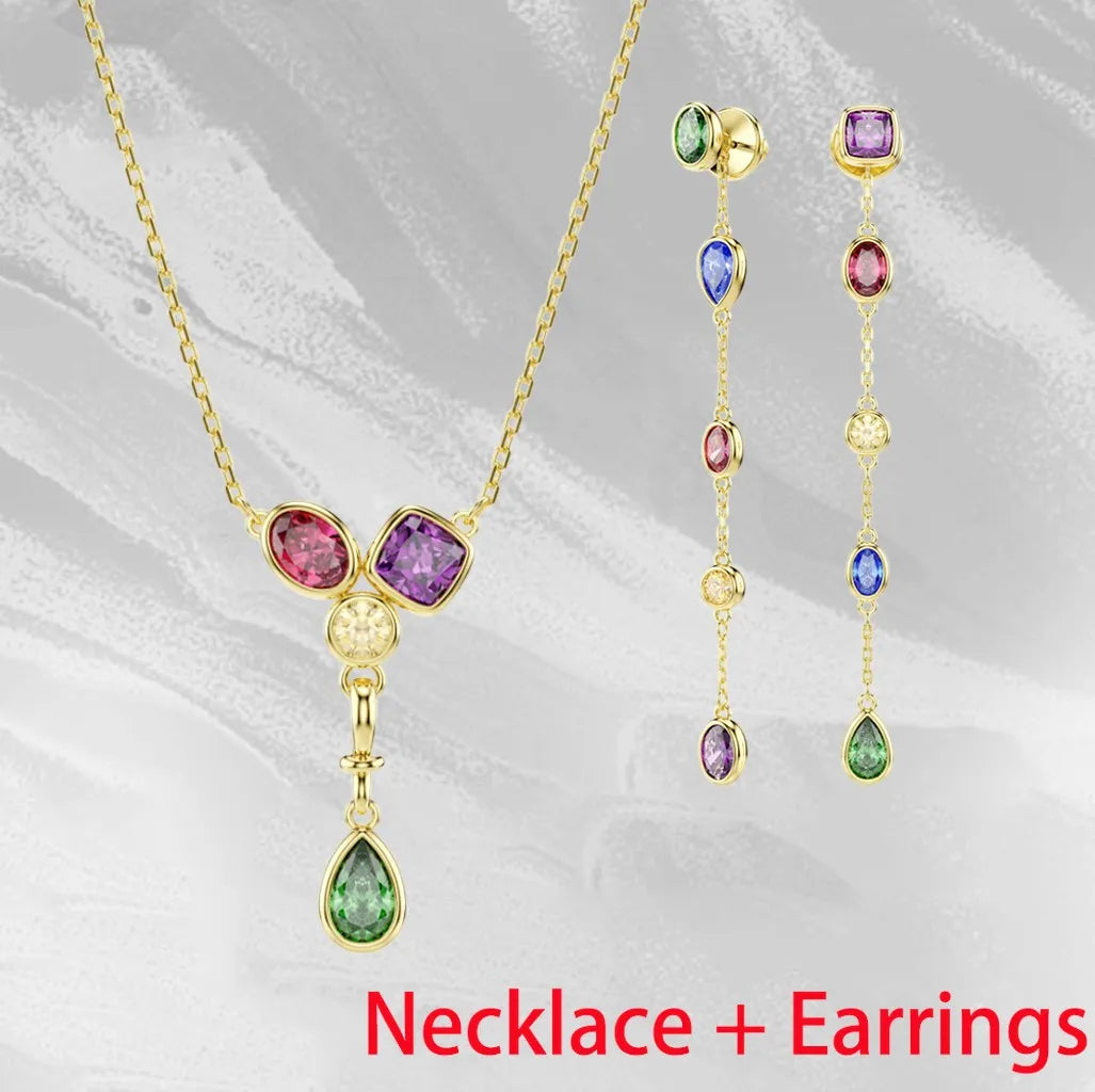 Dazzling Zircon Crystal Statement Necklace for Women